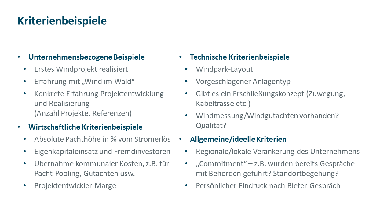 Kriterienbeispiele